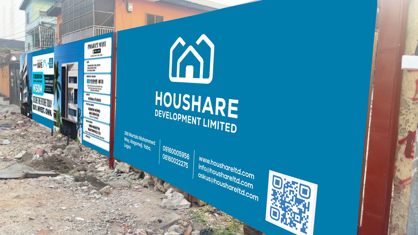 Houshare Development Project Maye site signage
